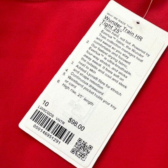 Lululemon Wunder Train HR Tight 25" - Vintage Rose - Picture 3 of 4